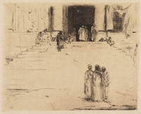 KG 09954
<br/>
Voor een moskee
<br/>
<em>Bauer, Marius (1867-1932)</em>